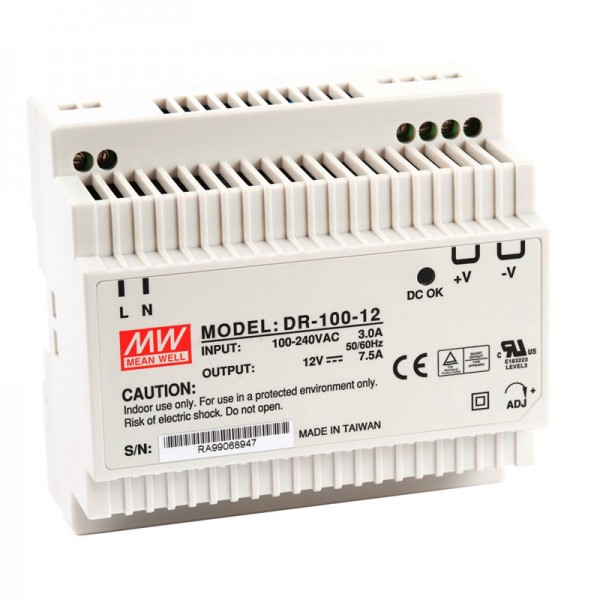 Netzteil Hutschiene 100W - 88~264VAC/12VDC