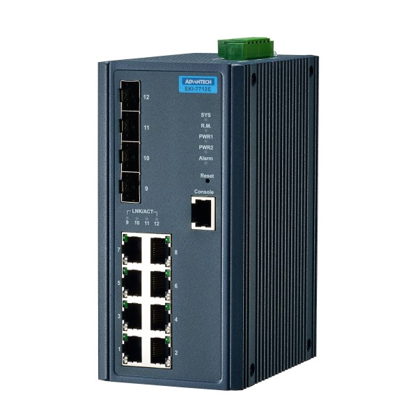 Managed Fiber Optic Gigabit Switch EKI-7712