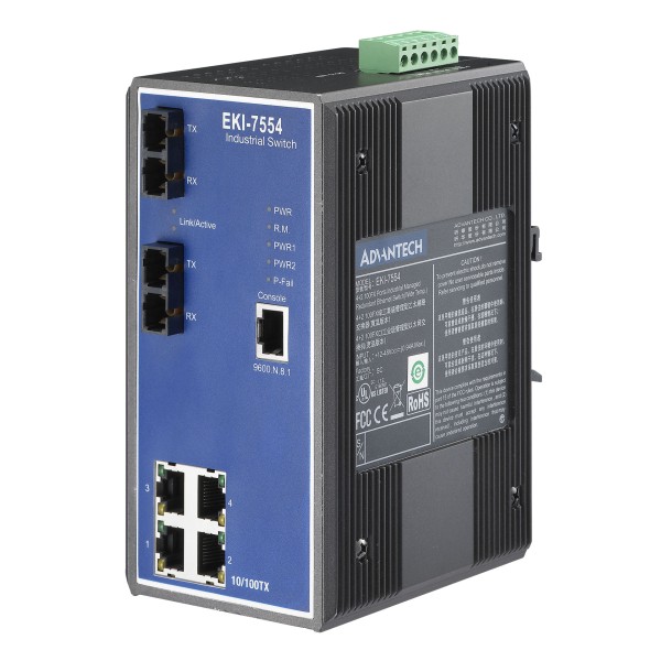 Managed Fiber Optic Ethernet Switch EKI-7554