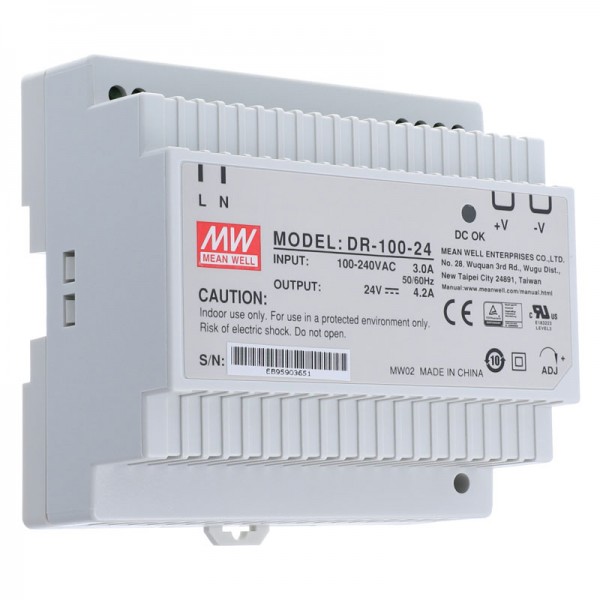Netzteil Hutschiene 100W - 88~264VAC/24VDC
