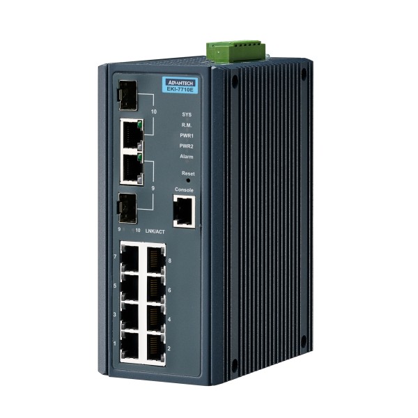 Managed Fiber Optic Gigabit Switch EKI-7710